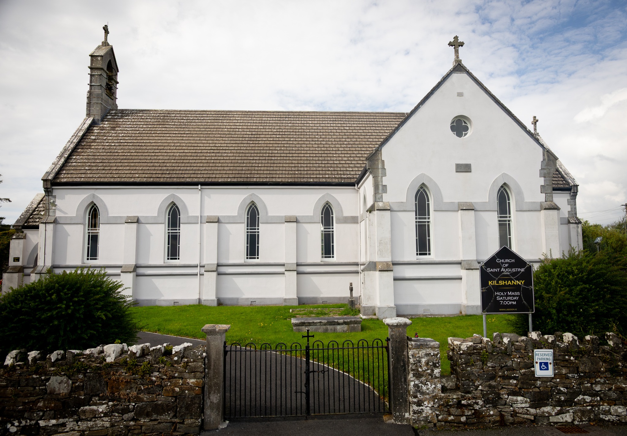 The restored windows of St Augustine’s Church in Kilshanny